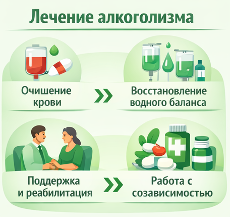 лечение алкоголизма в Аркадаке этапы